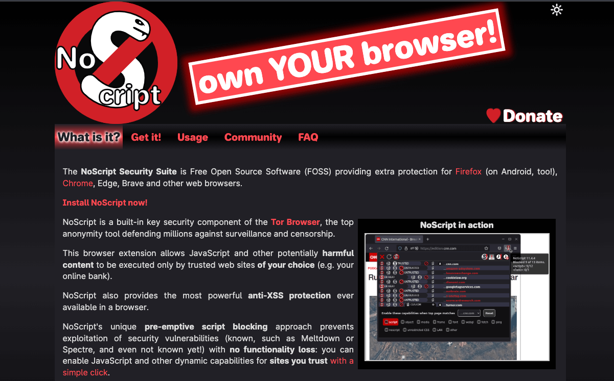 NoScript Pop Up Blocker