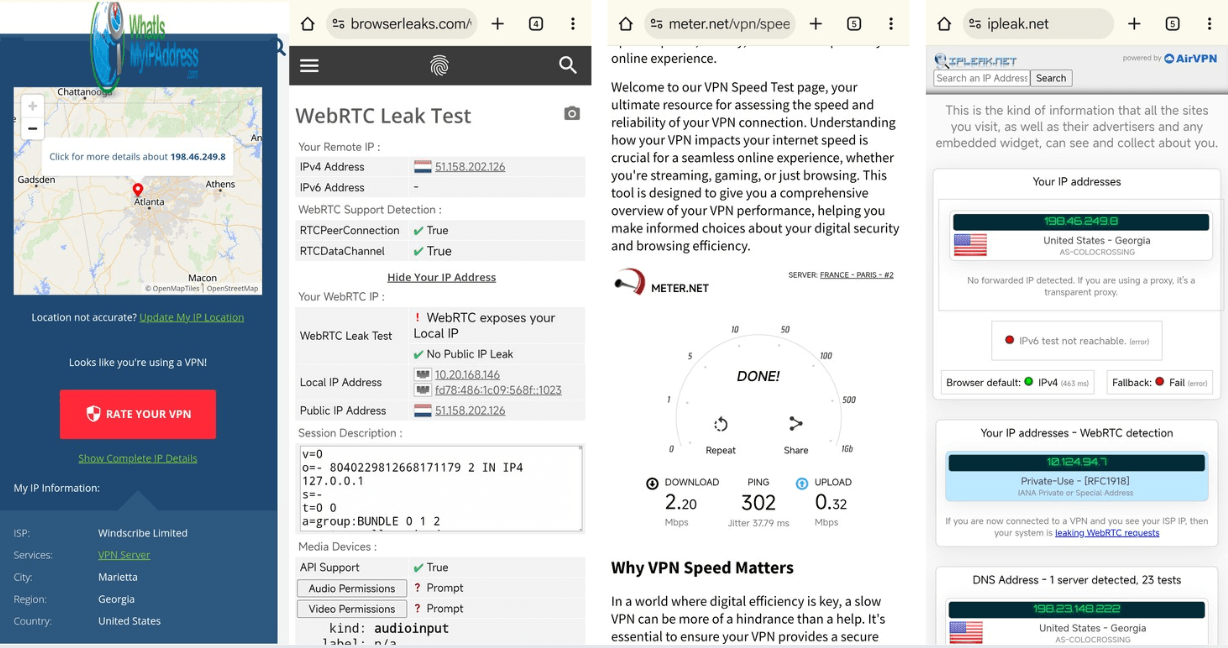 Real Free VPN Tests