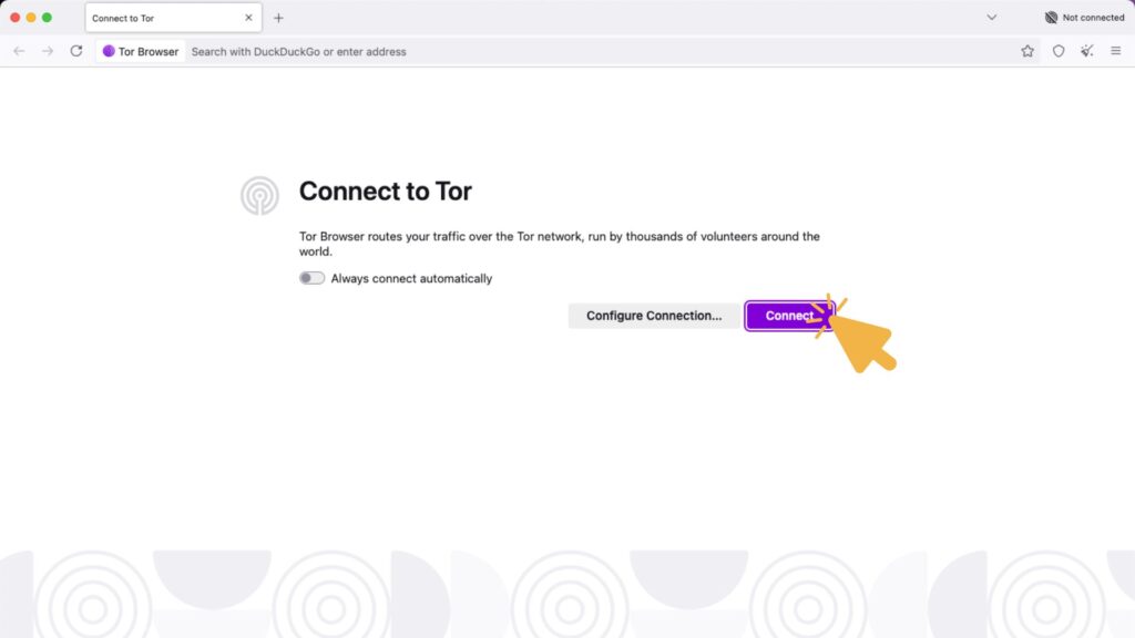 tor browser, connect