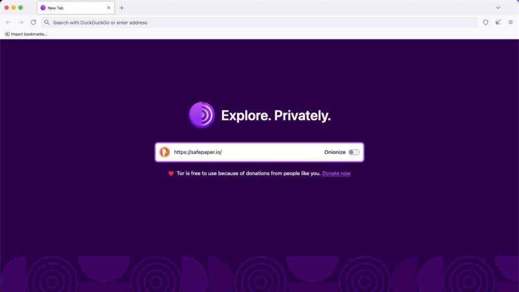 use the tor browser