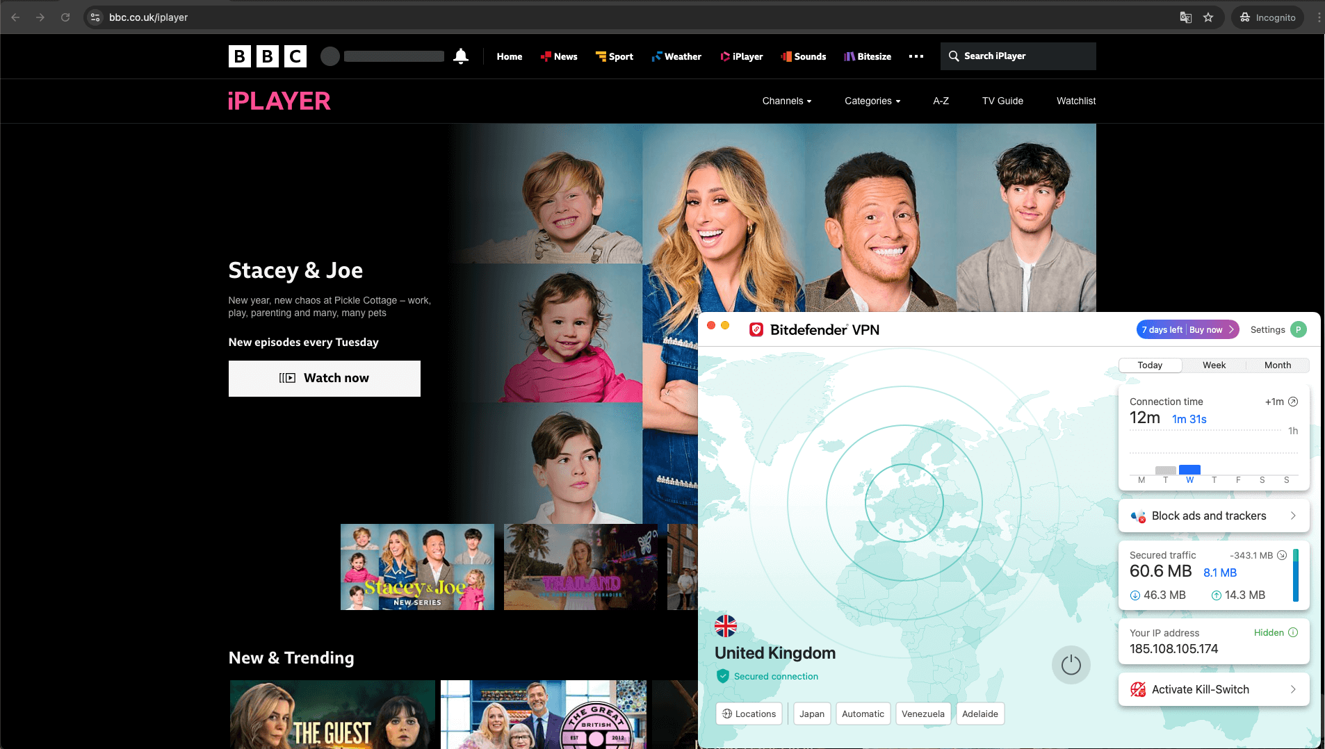 Bitdefender Unblocks BBC iPlayer Successfully