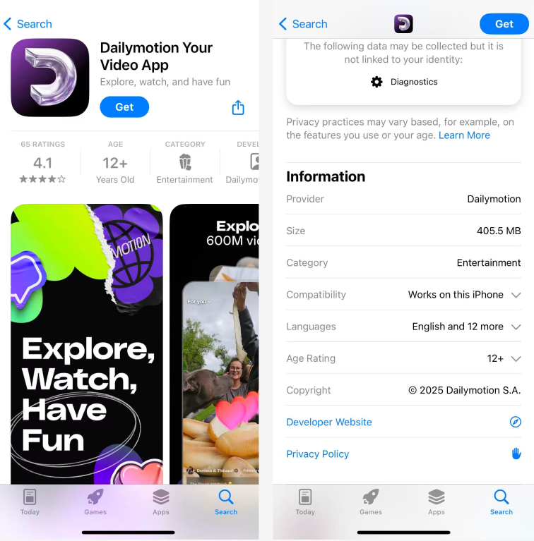 Dailymotion iOS App Verified by App Store
