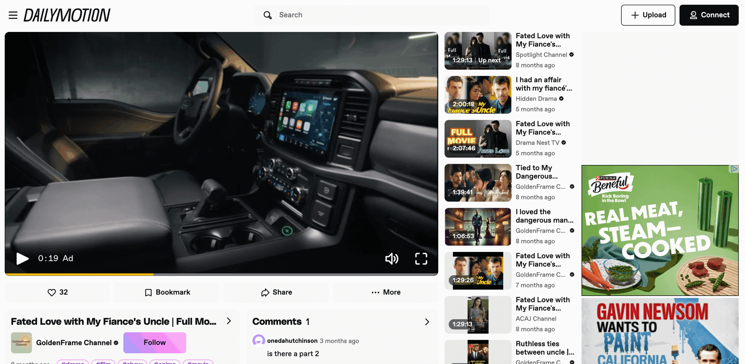 Enormous Ads in Dailymotion