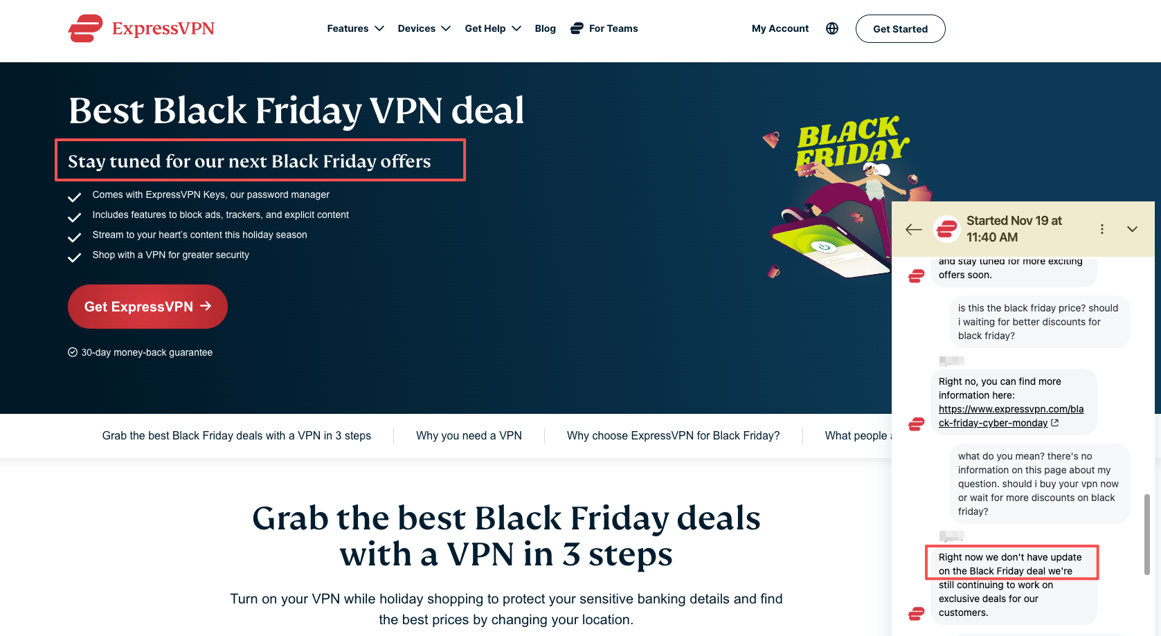 ExpressVPN Suspicious Black Friday Sale