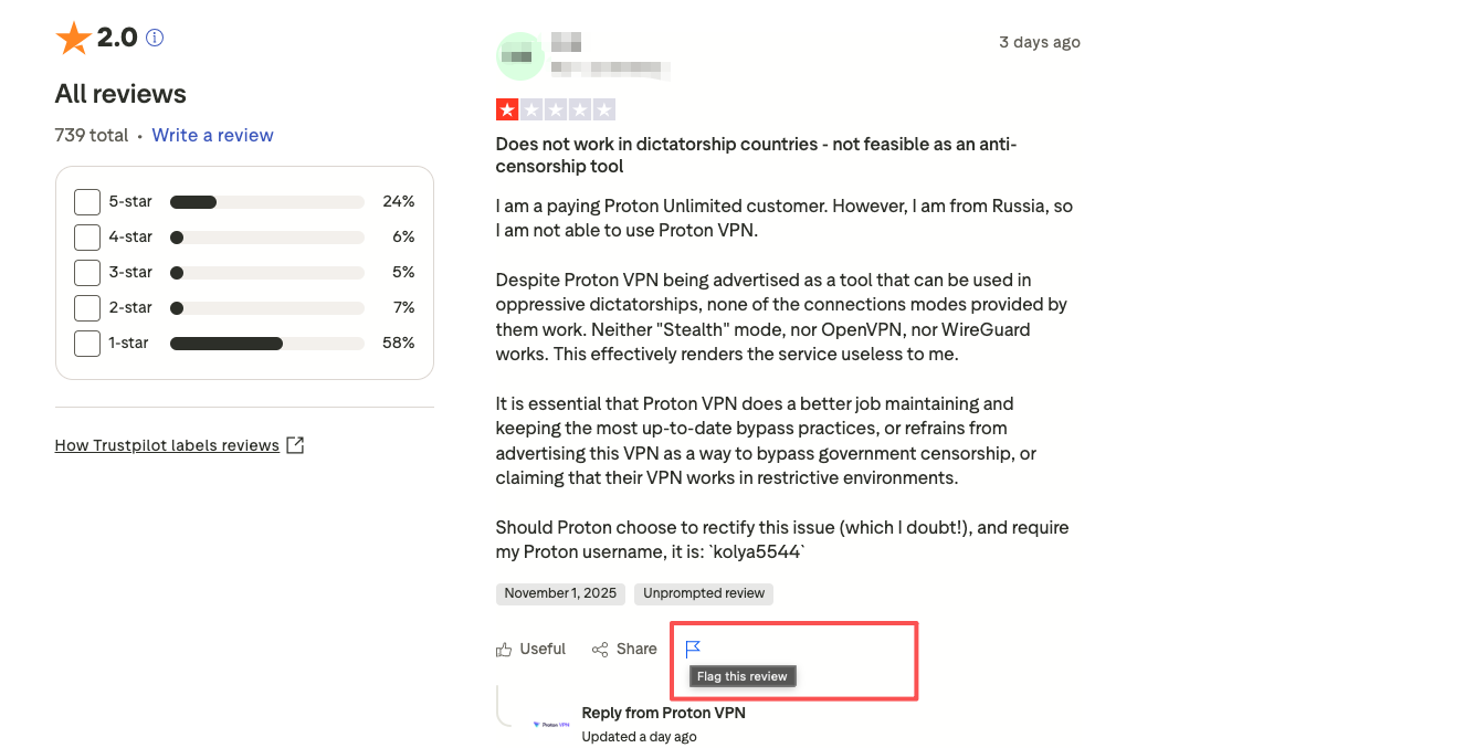 Flag A Review on Trustpilot