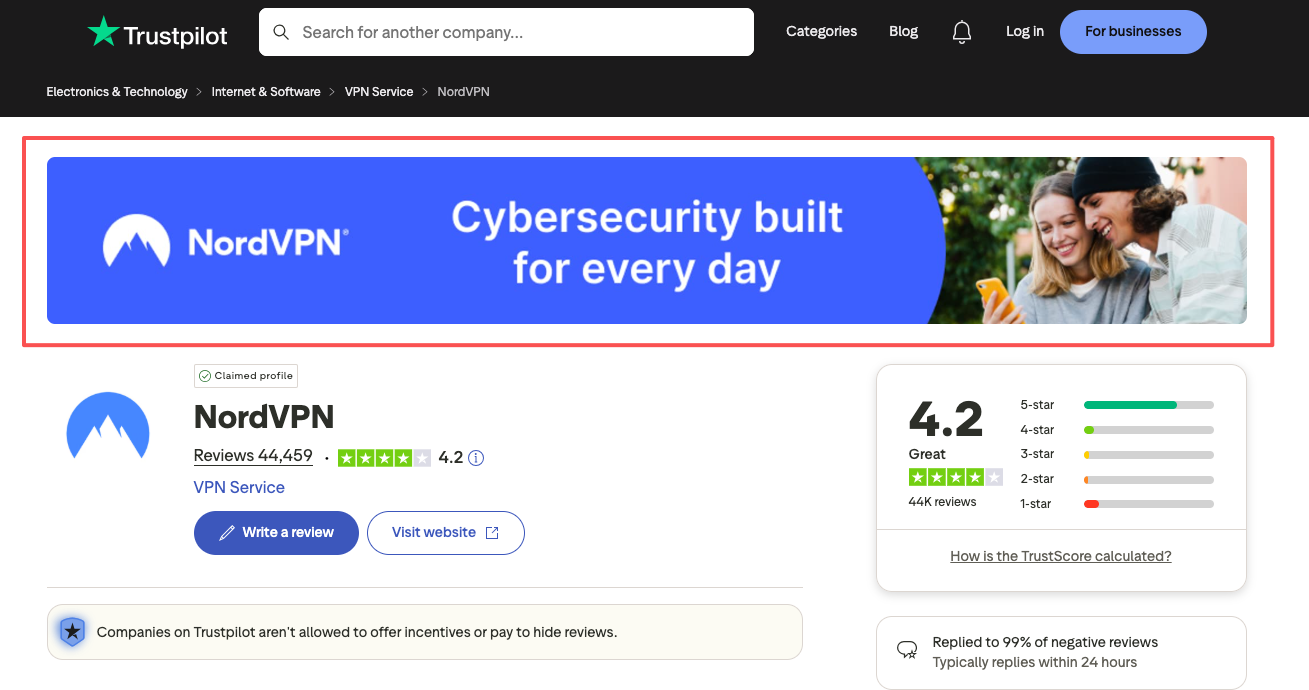 Signals of a Paid Trustpilot Profile