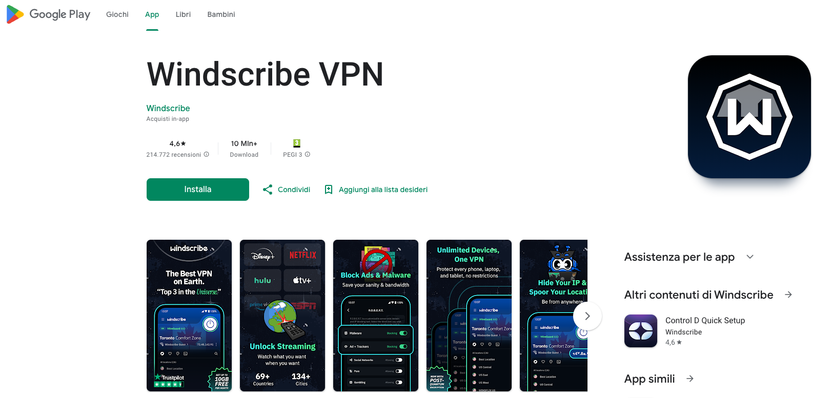 Windscribe Free VPN Italy